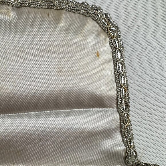 Barbara Lee Metallic Thread Beaded Purse Made in Italy - Picture 7 of 16